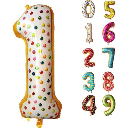 Makeat Yksikkö Numeropallot Donitsi Syntymäpäiväjuhlat Koristeet 40 TUUMAA Sprinkle Balloo