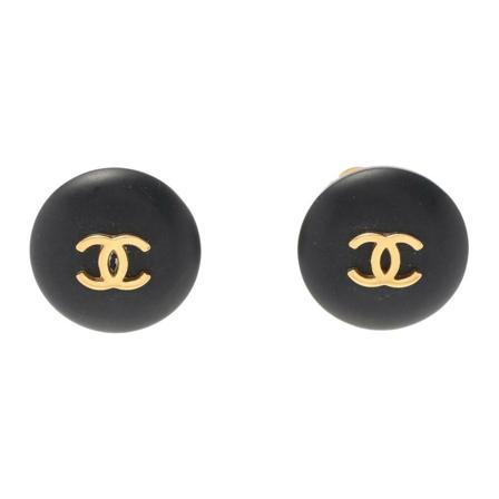 Chanel Vintage Pre-owned Earrings svart, Dam Vintage Smycken, Dam, Storlek: ONE SIZE