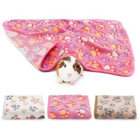 Marsvin Tæppe, 3 Pak Smådyr Bløde Varme Kæledyrs Fleece Tæpper Sovemåtte (FMY)