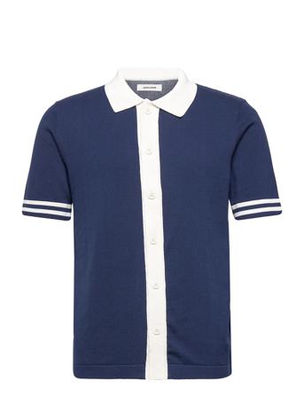 Jjsportif Ss Knit Shirt Tc122 Patterned Jack & J S