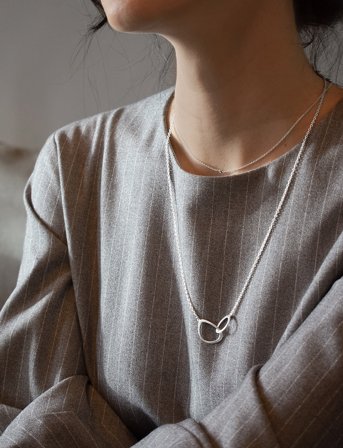 Drakenberg Sjölin Together Necklace Short - Silver - ONE SIZE
