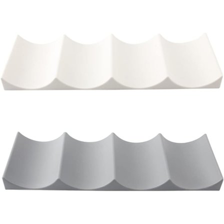 Køleskabsflaskeholder 2 Dele Flaskeopbevaringsmåtte Stabelbar Plast