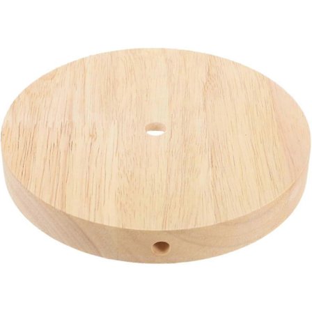 Liten trelampefot, rund lysholder, bordlampe, vaselampeholder, DIY trelampefot, trebase, lampefot