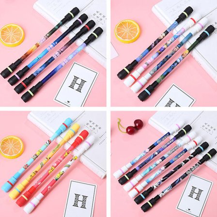 9:a Spinning Pen Creative Random Flash Roterande Gaming Gel Pennor