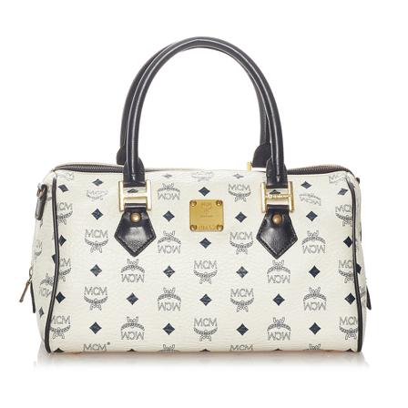 MCM Pre-owned, Pre-owned Handbag Wit, Dames, Maat:ONE Size