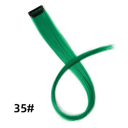 Leeons Clip In Hair Extensions 20 Inch Colorful Synthetic Ombre Rosa Lila Hairpieces Straight Party Highlights Extension