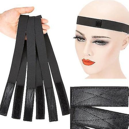 Elastiskt band för peruker, 3 st perukhållande band för perukkant 3 cm * 56 cm