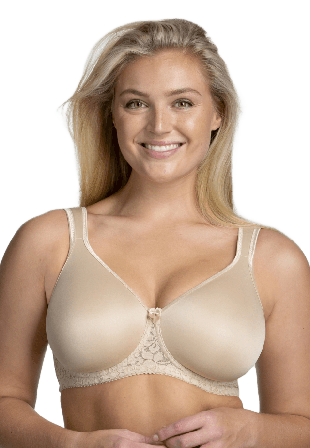 Miss Mary of Sweden Smooth Lacy T-shirt Bh Med Bygel Dam Beige 100f