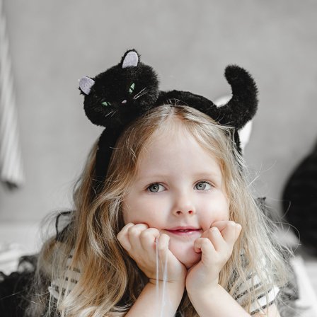 Katte-hårbøjle Sort