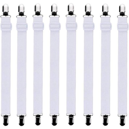 8 stk (65 x 2,5 cm) Justerbar tilpasset laken Lakenstrammer, annonse