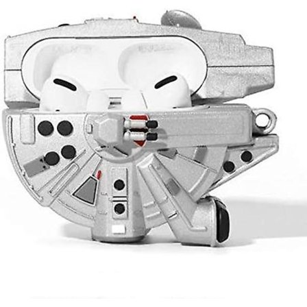 Hörlursfodral för Airpods Pro Fodral Rymdskepp Millennium Falcon Hörlursfodral för Apple Air Pods 2 Earpods Skyddsfodral (för Airpods Pro)