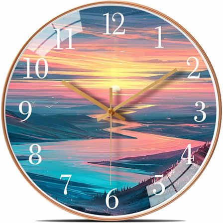 Stillegående veggklokke, moderne design kvarts veggklokke barnestille klokke tikk-takk-fri veggklokke veggklokke hjemmedekor for soverom kjøkken stue,