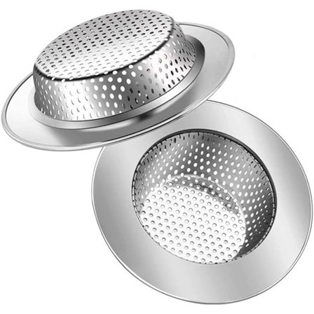 2 stk. vaskesier, rustfrit stål, køkkenafløbssi, til badeværelse og køkken