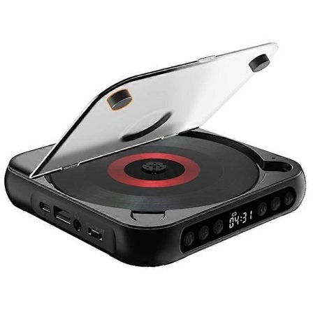 KC-918 CD-afspiller med LCD-skærm, bærbar Bluetooth-højttaler, lydrepeater, kompatibel med hjem og bil