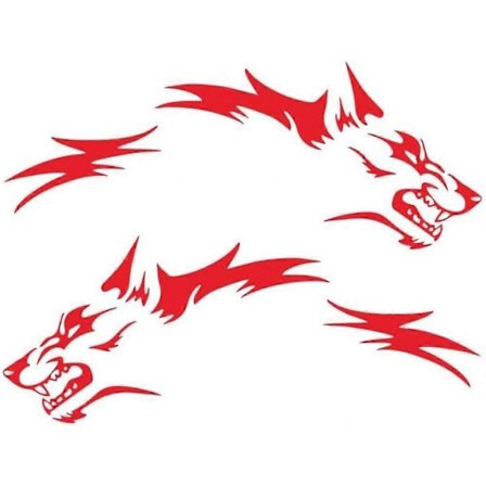 2 kpl Autotarroja Juokseva-Susi Muoti Vinyylitarrat Oven Sivulle Pickup Ajoneuvo Kuorma-auto Autotarra SUV (Punainen)