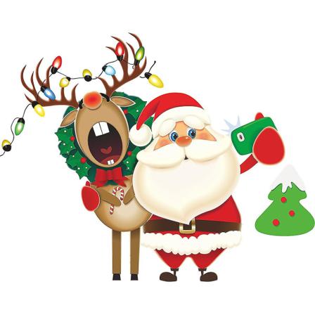 1 St Jultomten Avtagbar Väggdekal Konstdekal