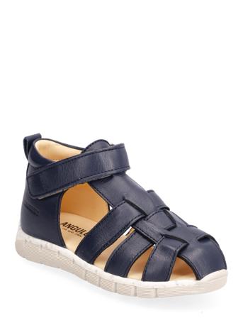Sandals - Flat - Closed Toe - Shoes Summer Shoes Sandals Blå ANGULUS*Betinget Tilbud