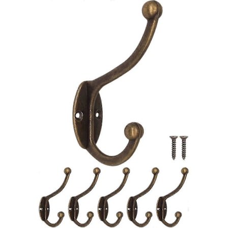 Antikke Knager, Støbejern Messing Bronze Design; Vintage Land Retro Hus, Sæt med 5