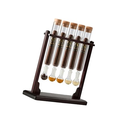 Smakförstärkare Luftfuktare Glas Provrör med Träställ för Älskare