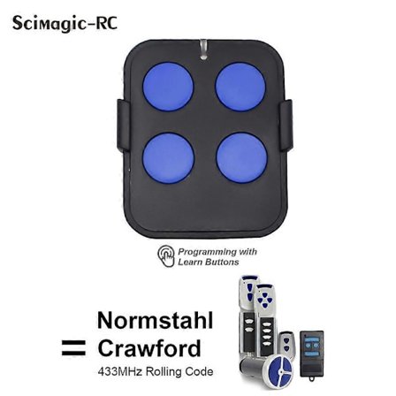 Normstahl Crawford Standard Steel T433-4 RCU 433 2K 4K EA 433 2KS 4KS N002800 433MHz Rullende Kode Garage Fjernbetjening [DB]