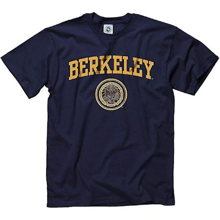 University Of California Berkeley Arch & Seal T-shirt för män - Marinblå