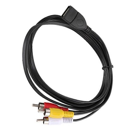 DOONJIEY USB 2.0 A Hona till 3 RCA Hane Audio Video AV Adapterkabel för PC TV