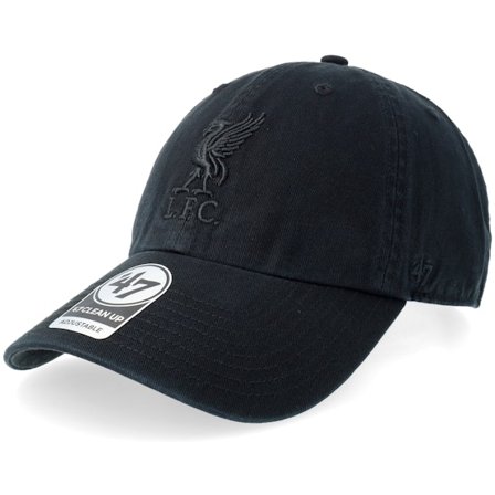 47 Brand - Football Svart unconstructed Caps - Hatstore Exclusive Liverpool FC Black/Black Dad Cap @ Hatstore