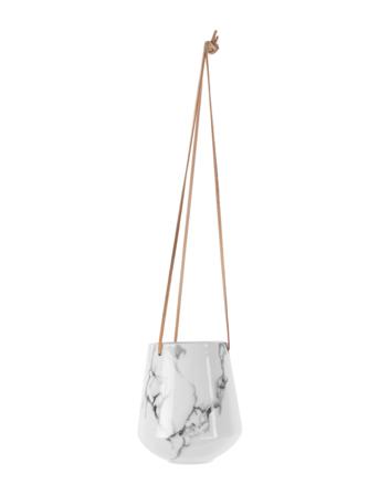 Hanging Pot Skittle Medium Marble Print Home Decoration Flower Pots Hvid Present Time