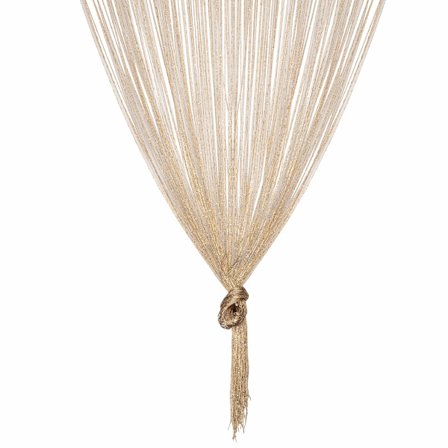 Dew Drop Gold String Gardinpanel - 100x 200 cm - Vattenfallseffekt - Glittertråd Partition Divider - Heminredningstillbehör