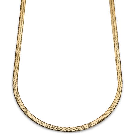 Essentials | 6 mm Gold-Tone Herringbone Chain Necklace for Men - Chain necklaces