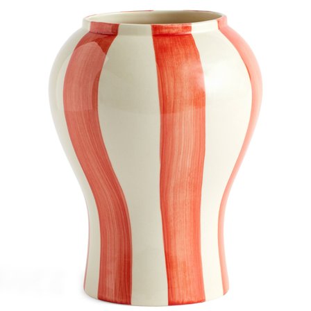 Hay Sobremesa Stripe vase, liten, rød