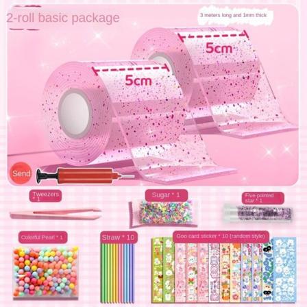 2STK Nano Tape Bubbles Kit Legetøjssæt PINK SÆT1 SÆT1 pink SÆT1-SÆT1-Perfet