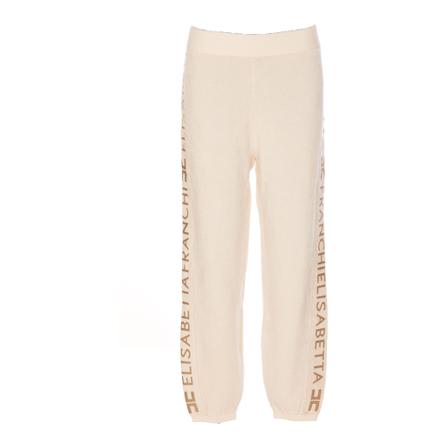 Elisabetta Franchi, Elisabetta Franchi Trousers White Beżowy, Kobieta, Rozmiar: S