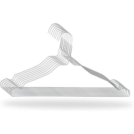 Sæt med 15 bøjler til tøj i rustfrit stål - skridsikre og resistente bøjler - foldbart design - ideel til ophængning og organisering af dit tøj