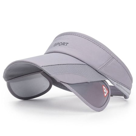 Dame hurtigtørrende tophat, sommer casual hat, sportshat, udtrækkelig solskærm, solparaply, baseballkasket Lysegrå