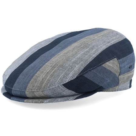 Bailey - Grå flatcap Keps - Kit Black Multi Flat Cap @ Hatstore
