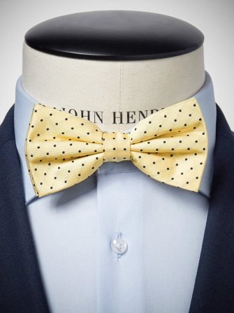 John Henric Men's Gelbe Gepunktete Fliege Size Pre-tied