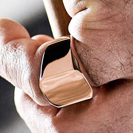 Aras | Ruusukullan värinen kantasormus for Men