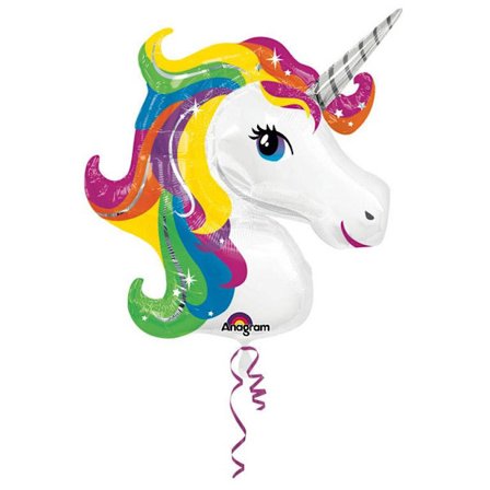 Unicorn stor folieballong 83 cm x 73 cm ballong enhörning