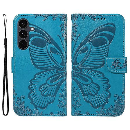 Til Samsung Galaxy S25 FE Telefon Cover Sommerfugl Mønster PU Læder Foldbart Flip Telefon Beskyttelses Cover