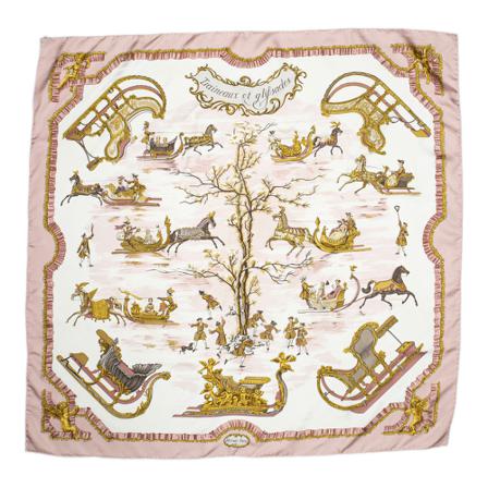 Hermès Vintage, Pre-owned Scarf Roze, Dames, Maat:ONE Size