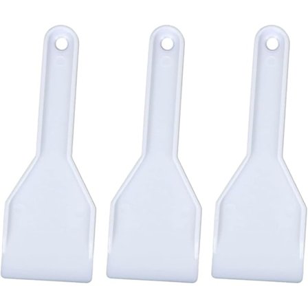 Sett med 3 stive isskraper i plast, fryserdefroster, for enkel og ren avriming av kjøleskap eller fryser