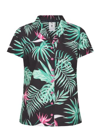 W Puma X Ptc Paradise Camp Shirt Kortermet Skjorte Svart PUMA Golf*Betinget Tilbud
