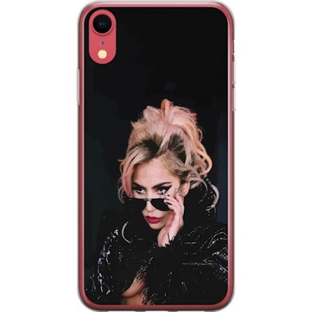 Kompatibelt Mobildeksel til Apple iPhone XR Lady Gaga portrett med solbriller og dramatisk sminke i mørk glamorøs stil