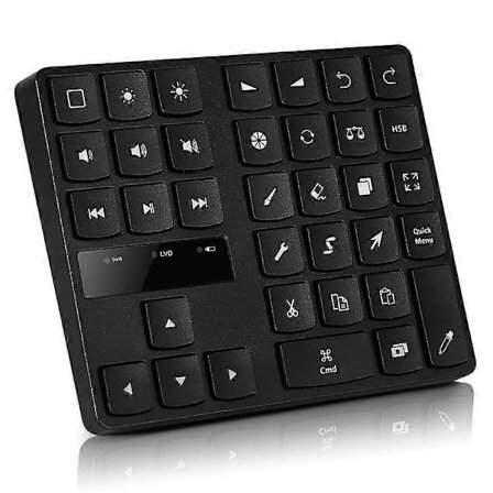 Bluetooth-tegningstastatur, 35 taster oppladbart trådløst tastatur for Procreate og tegning snarveier