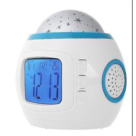 Projektor Vekkerklokke Led Musikk Stjernehimmel Projektor Vekkerklokke Kreativ Barne Nattlys Multifunksjon Kalender