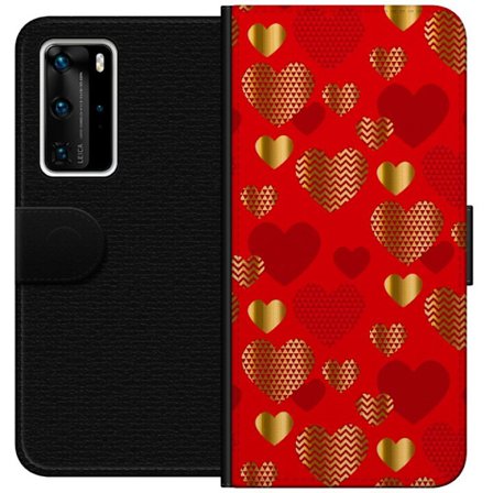 Kompatibel Tegnebogsetui til Huawei Huawei P40 Pro GoldenHearts
