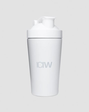 Shaker Bottle Stainless Steel 500ml White