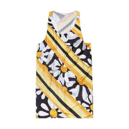 Marni, Tank top Geel, Dames, Maat:M,Bedrukt