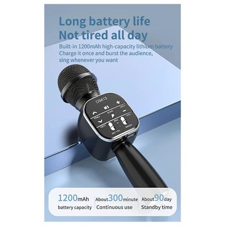 Trådlös Bluetooth-mikrofon Handhållen mikrofon Professionell högtalare Musikspelare Spelmikrofon för